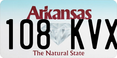 AR license plate 108KVX