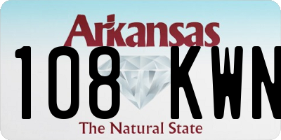 AR license plate 108KWN