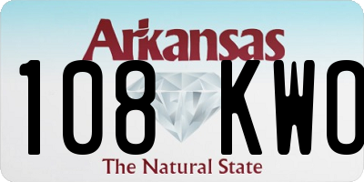 AR license plate 108KWO