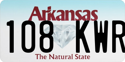 AR license plate 108KWR