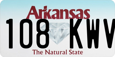 AR license plate 108KWV