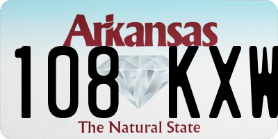 AR license plate 108KXW