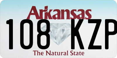 AR license plate 108KZP