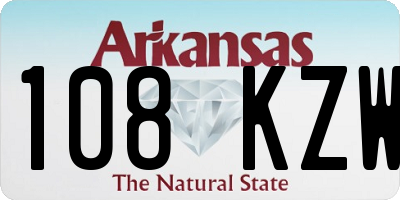 AR license plate 108KZW