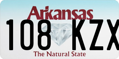 AR license plate 108KZX