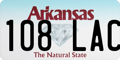 AR license plate 108LAC
