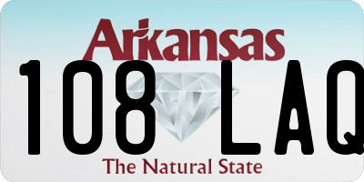 AR license plate 108LAQ