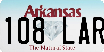 AR license plate 108LAR