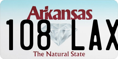 AR license plate 108LAX