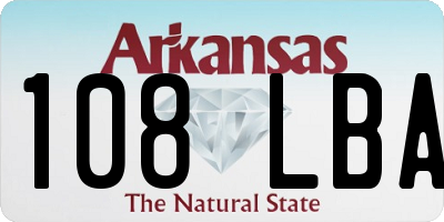 AR license plate 108LBA