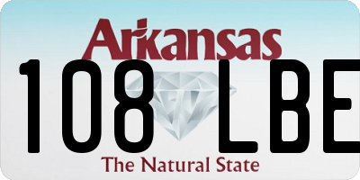 AR license plate 108LBE