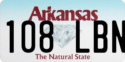 AR license plate 108LBN
