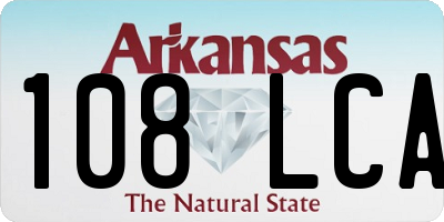 AR license plate 108LCA