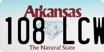 AR license plate 108LCW