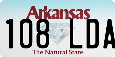 AR license plate 108LDA