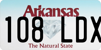 AR license plate 108LDX