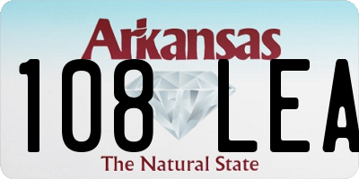 AR license plate 108LEA