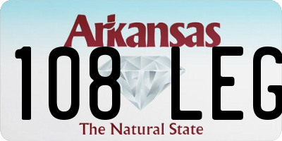 AR license plate 108LEG
