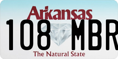 AR license plate 108MBR