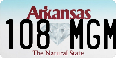 AR license plate 108MGM