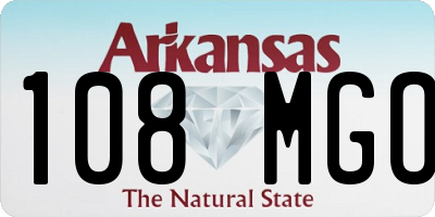 AR license plate 108MGO
