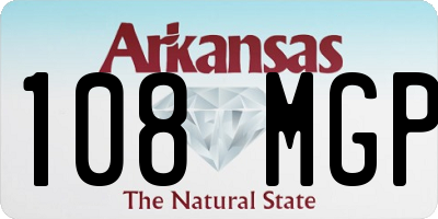 AR license plate 108MGP