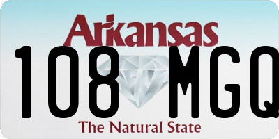 AR license plate 108MGQ