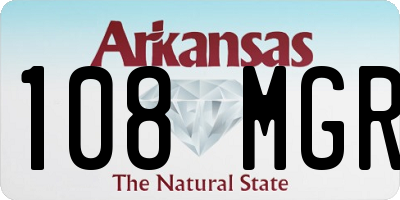 AR license plate 108MGR