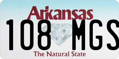 AR license plate 108MGS