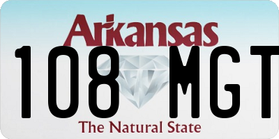 AR license plate 108MGT