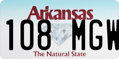AR license plate 108MGW