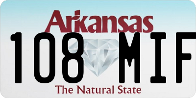 AR license plate 108MIF