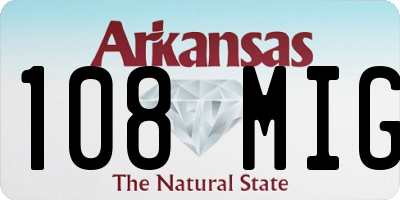 AR license plate 108MIG