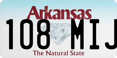 AR license plate 108MIJ