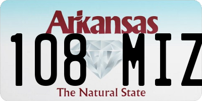 AR license plate 108MIZ