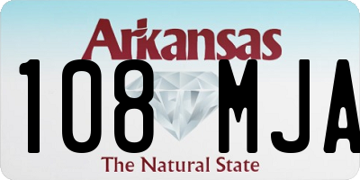 AR license plate 108MJA