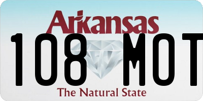 AR license plate 108MOT