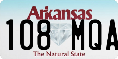 AR license plate 108MQA