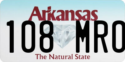AR license plate 108MRO