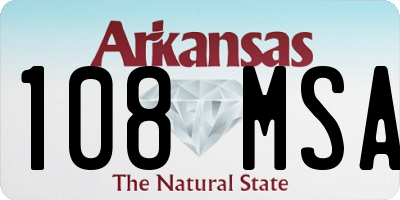 AR license plate 108MSA