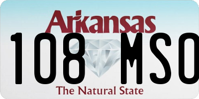 AR license plate 108MSO