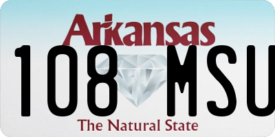 AR license plate 108MSU