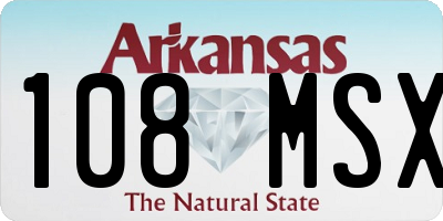 AR license plate 108MSX