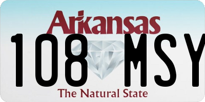 AR license plate 108MSY