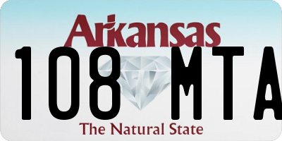 AR license plate 108MTA
