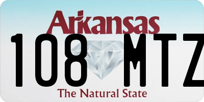 AR license plate 108MTZ