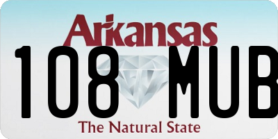 AR license plate 108MUB