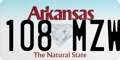 AR license plate 108MZW