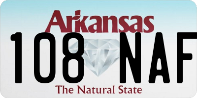 AR license plate 108NAF