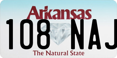 AR license plate 108NAJ
